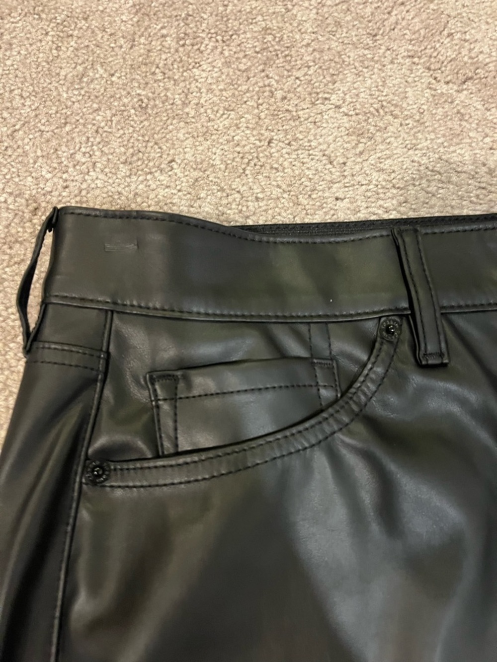 Torrid Midi Length Faux Leather Skirt with Front Slit - Picture 5 of 11